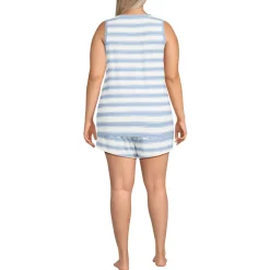 Women's Cooling 3 Piece Pajama Set - Robe Tank and Shorts