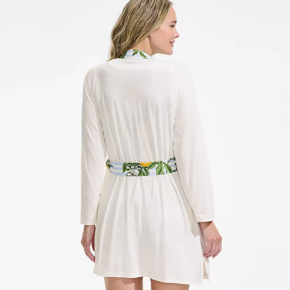 Women's Cooling 3 Piece Pajama Set - Robe Tank and Shorts