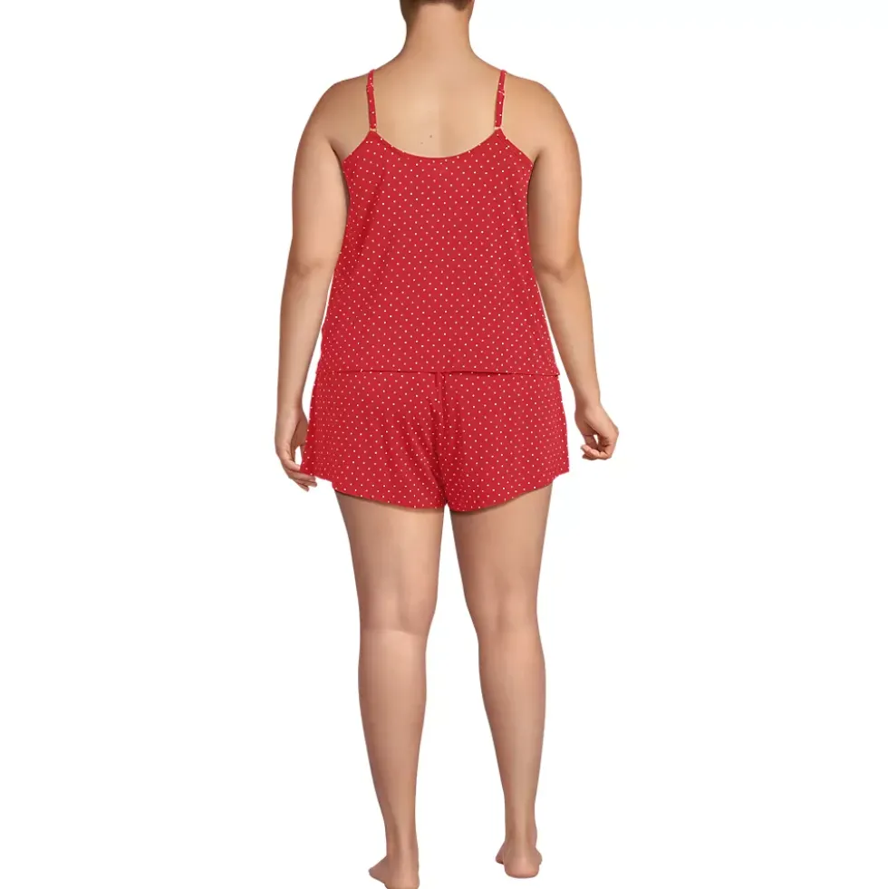 Women's Cooling 3 Piece Pajama Set - Long Sleeve Top Cami and Shorts