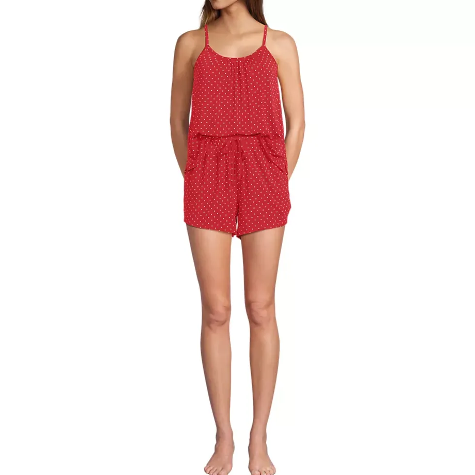 Women's Cooling 3 Piece Pajama Set - Long Sleeve Top Cami and Shorts