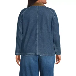 Women's Corduroy Collared Denim Jacket