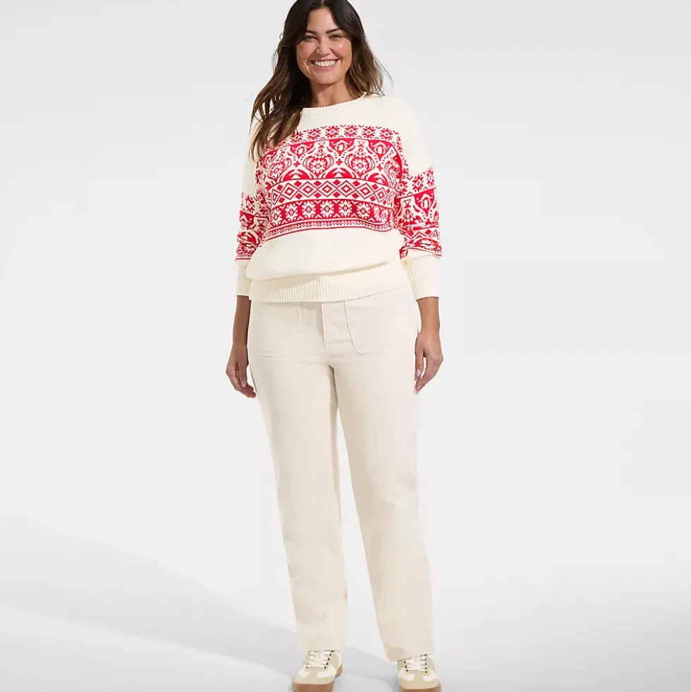 Women's Corduroy High Rise Rail Straight Leg Pants
