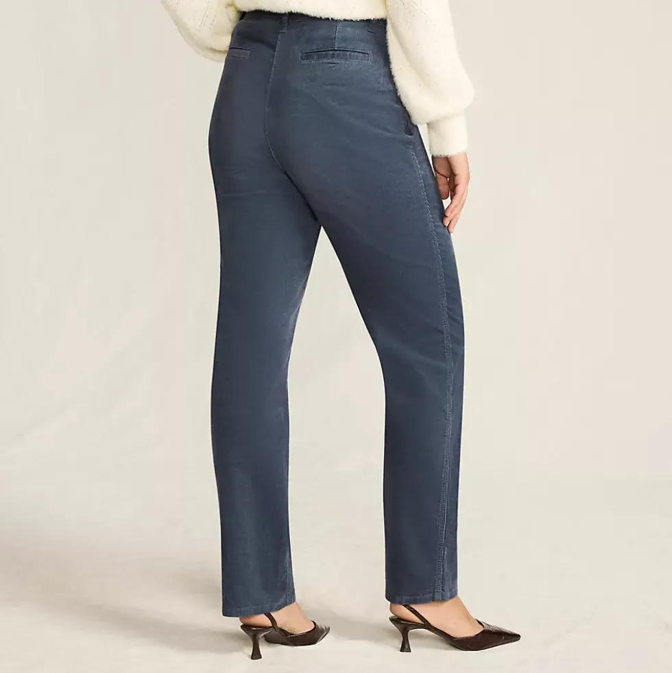 Women's Corduroy High Rise Rail Straight Leg Pants