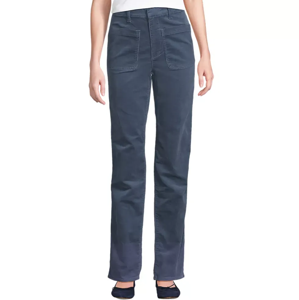 Women's Corduroy High Rise Rail Straight Leg Pants