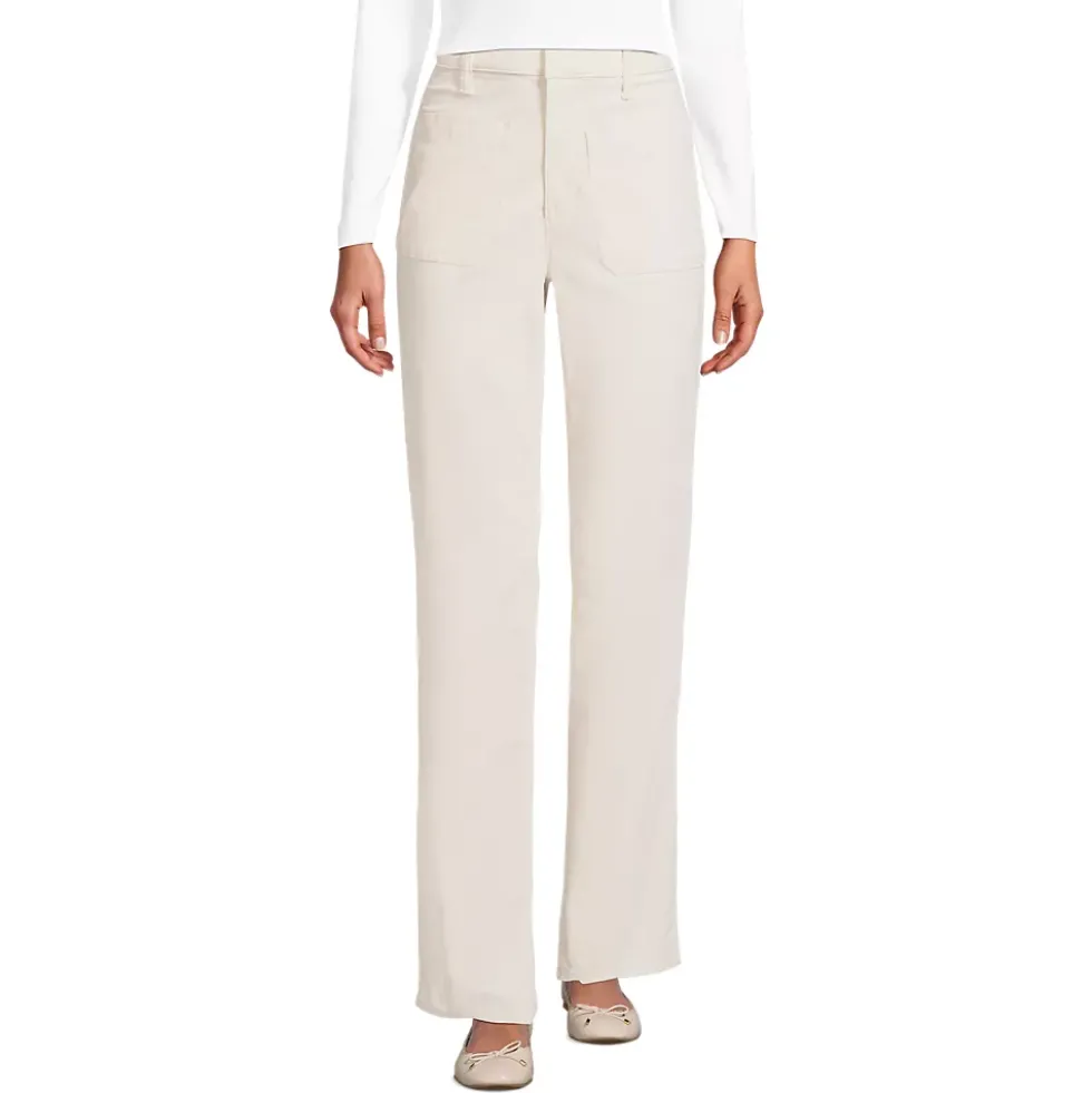Women's Corduroy High Rise Rail Straight Leg Pants
