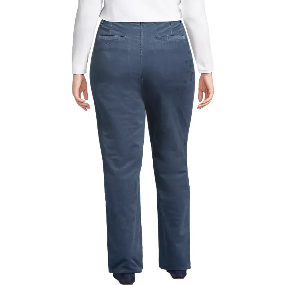 Women's Corduroy High Rise Rail Straight Leg Pants