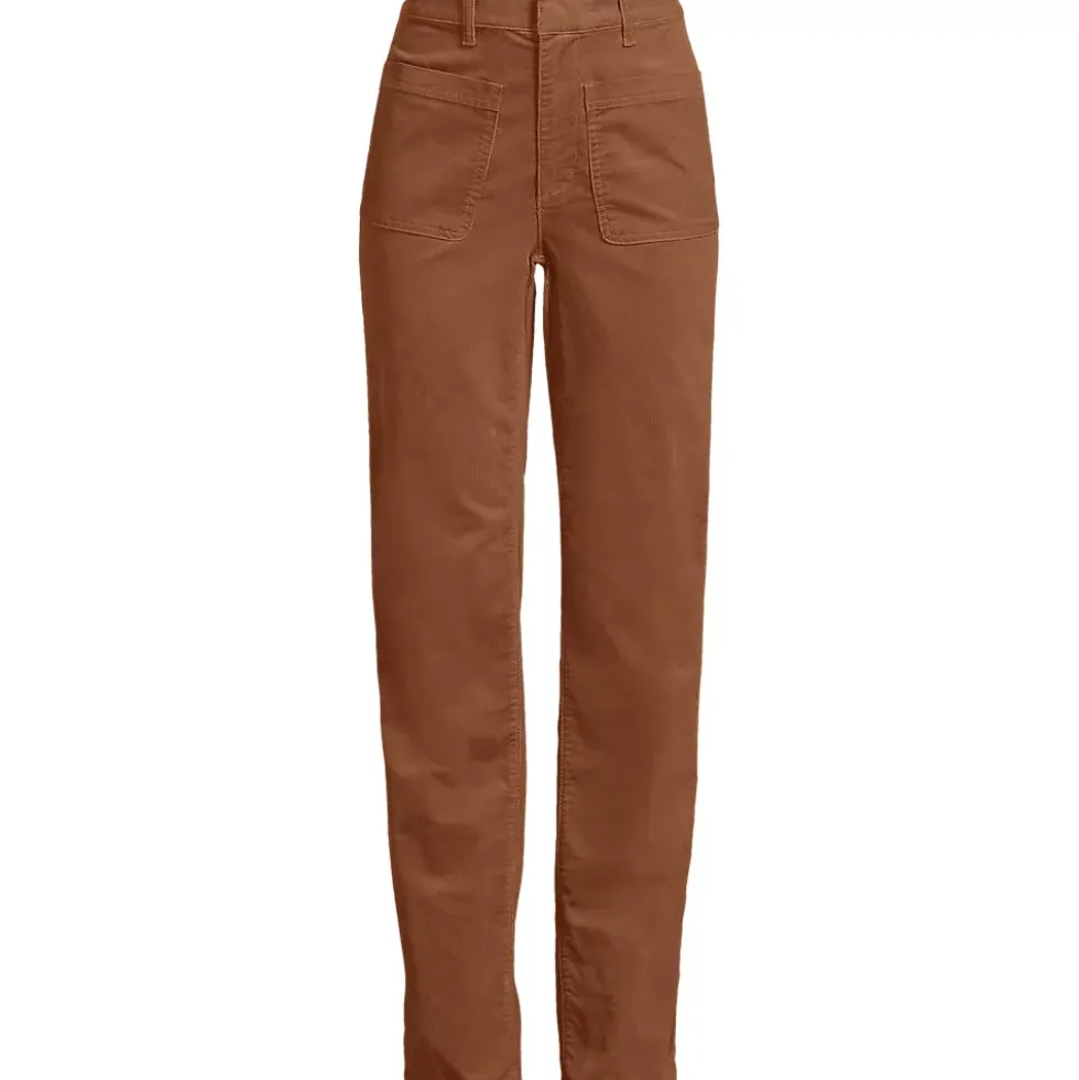 Women's Corduroy High Rise Rail Straight Leg Pants