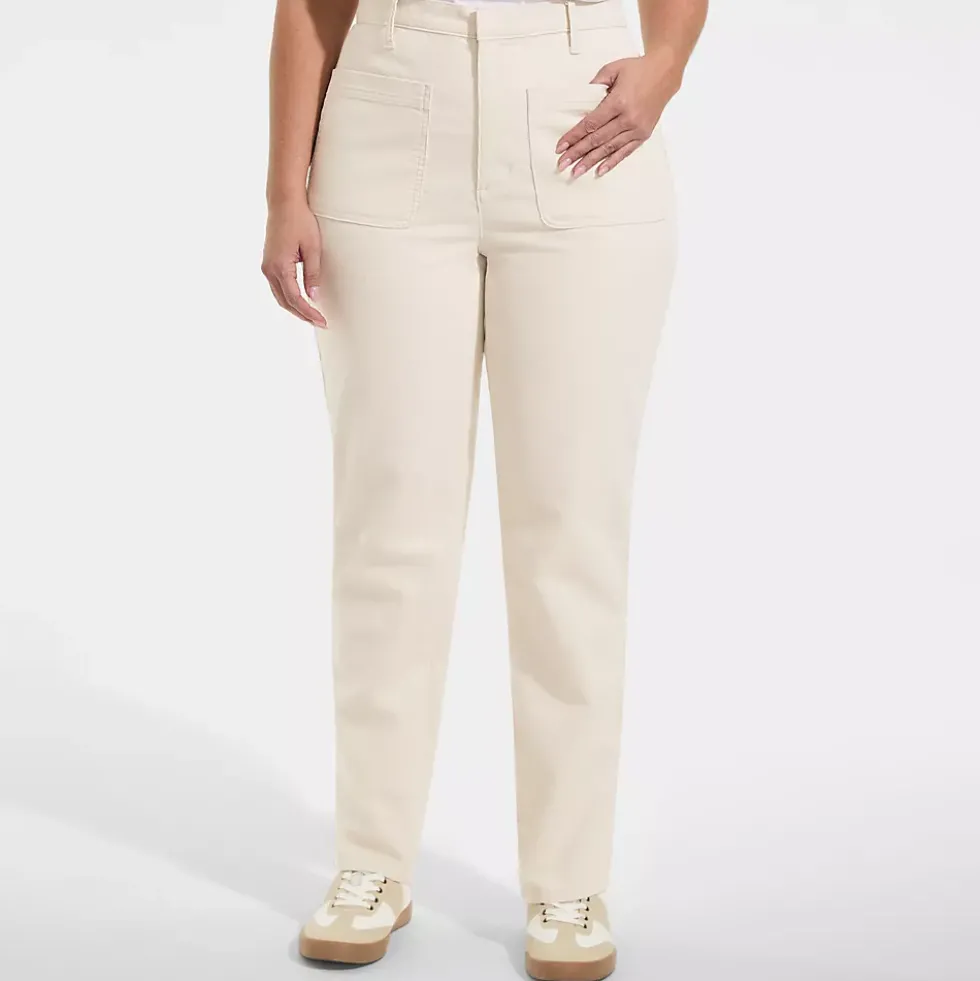 Women's Corduroy High Rise Rail Straight Leg Pants