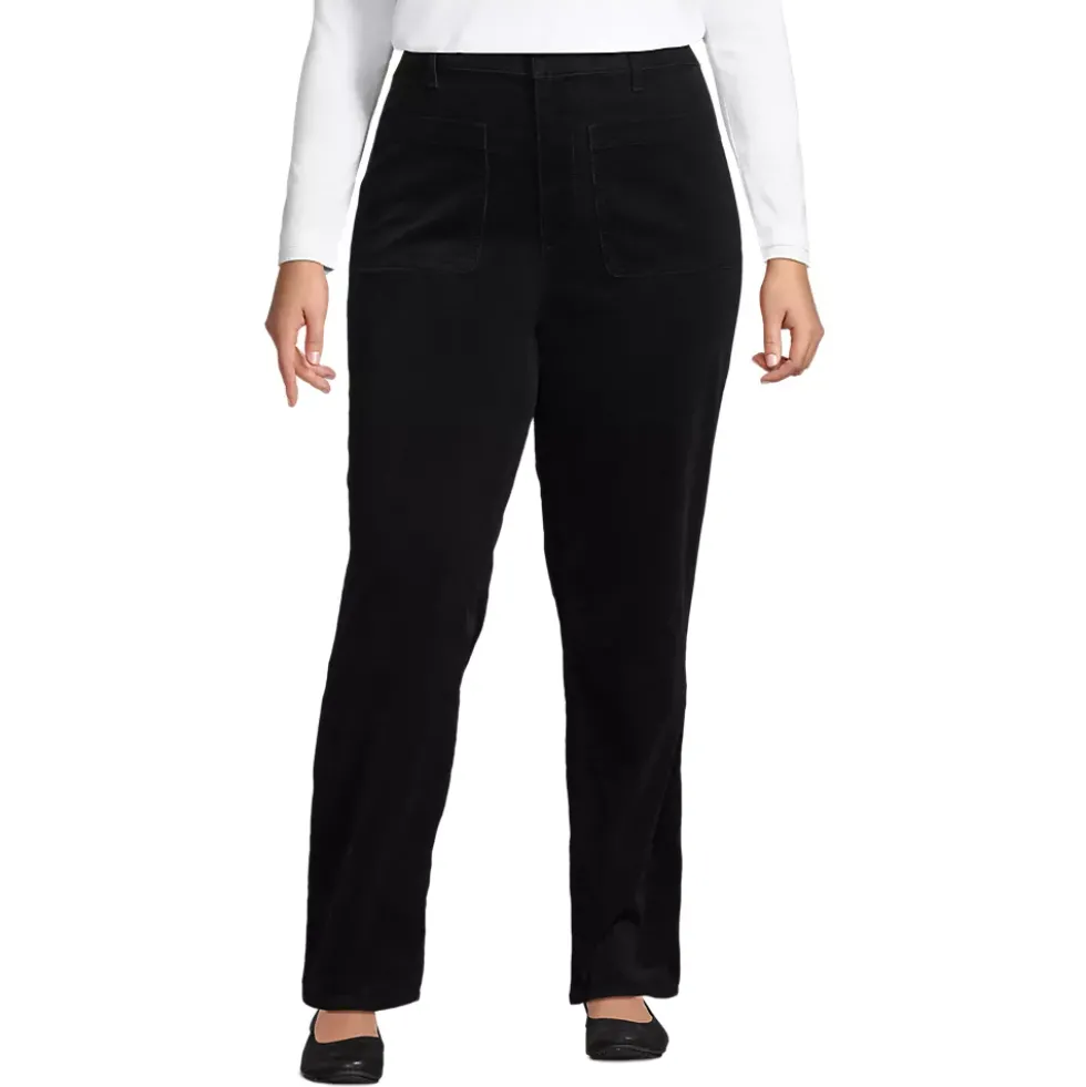 Women's Corduroy High Rise Rail Straight Leg Pants