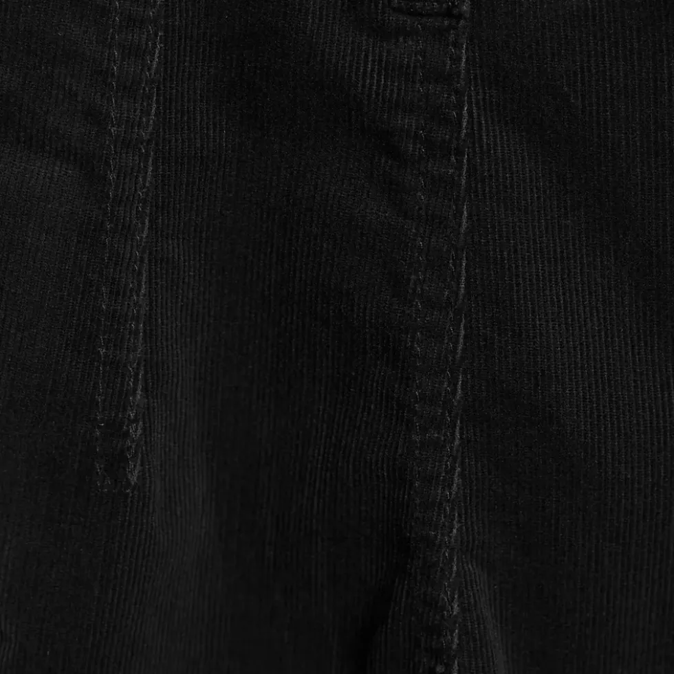 Women's Corduroy High Rise Wide Leg Top Stitch Trousers