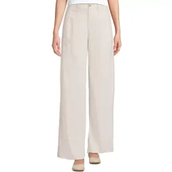 Women's Corduroy High Rise Wide Leg Top Stitch Trousers