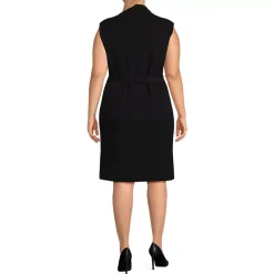 Women's Cotton Blend Short Sleeve Mock Neck Sweater Dress