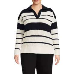 Women's Cotton Boucle Johnny Collar Shaker Pullover