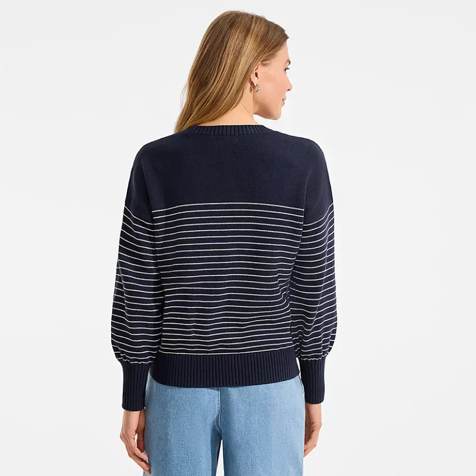Women's Cotton Drifter Novelty Jacquard Crew Neck Sweater