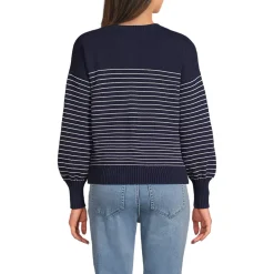 Women's Cotton Drifter Novelty Jacquard Crew Neck Sweater