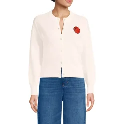Women's Cotton Embellished Cardigan Sweater