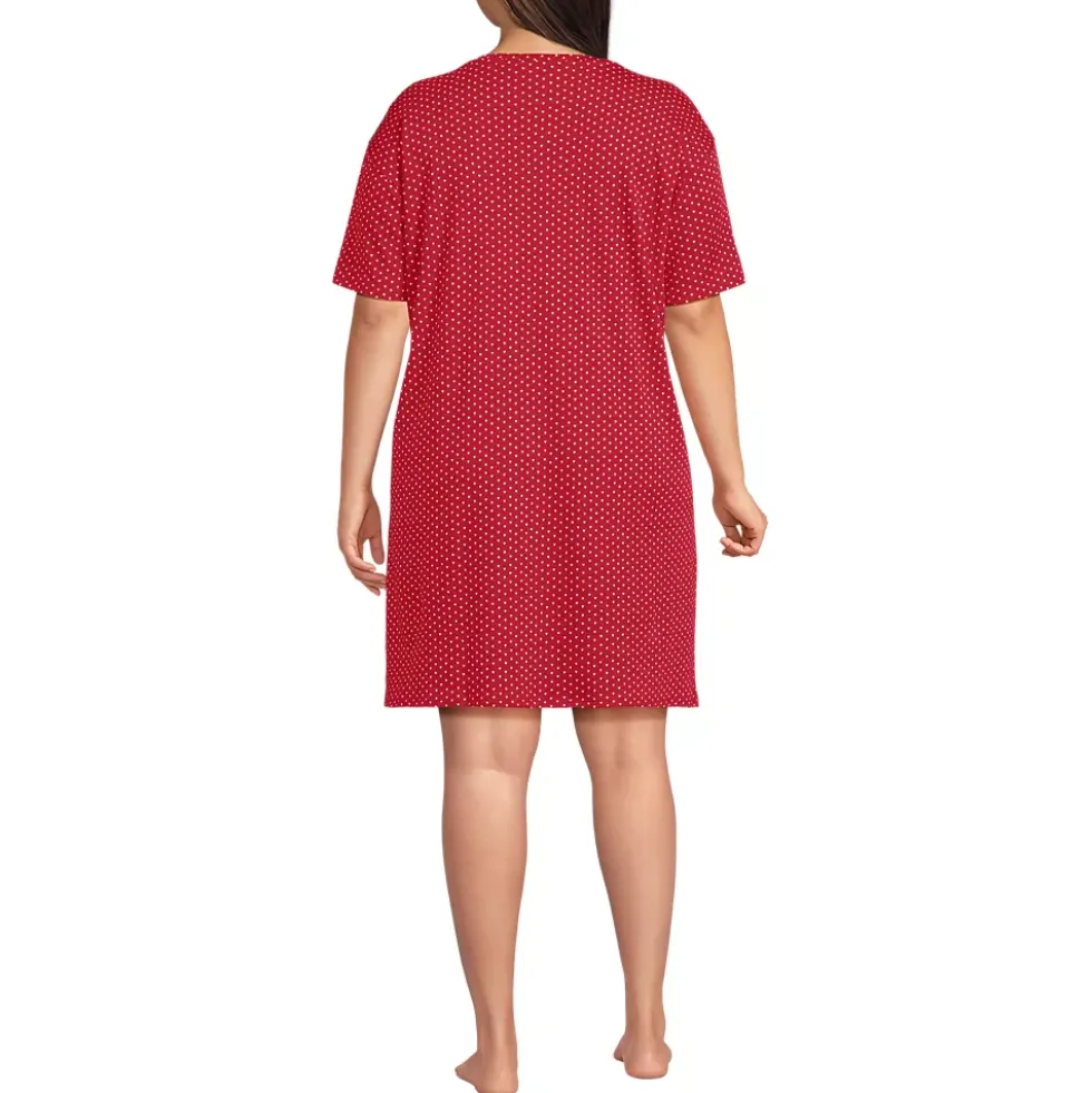Women's Cotton Interlock Relaxed Above the Knee Nightgown