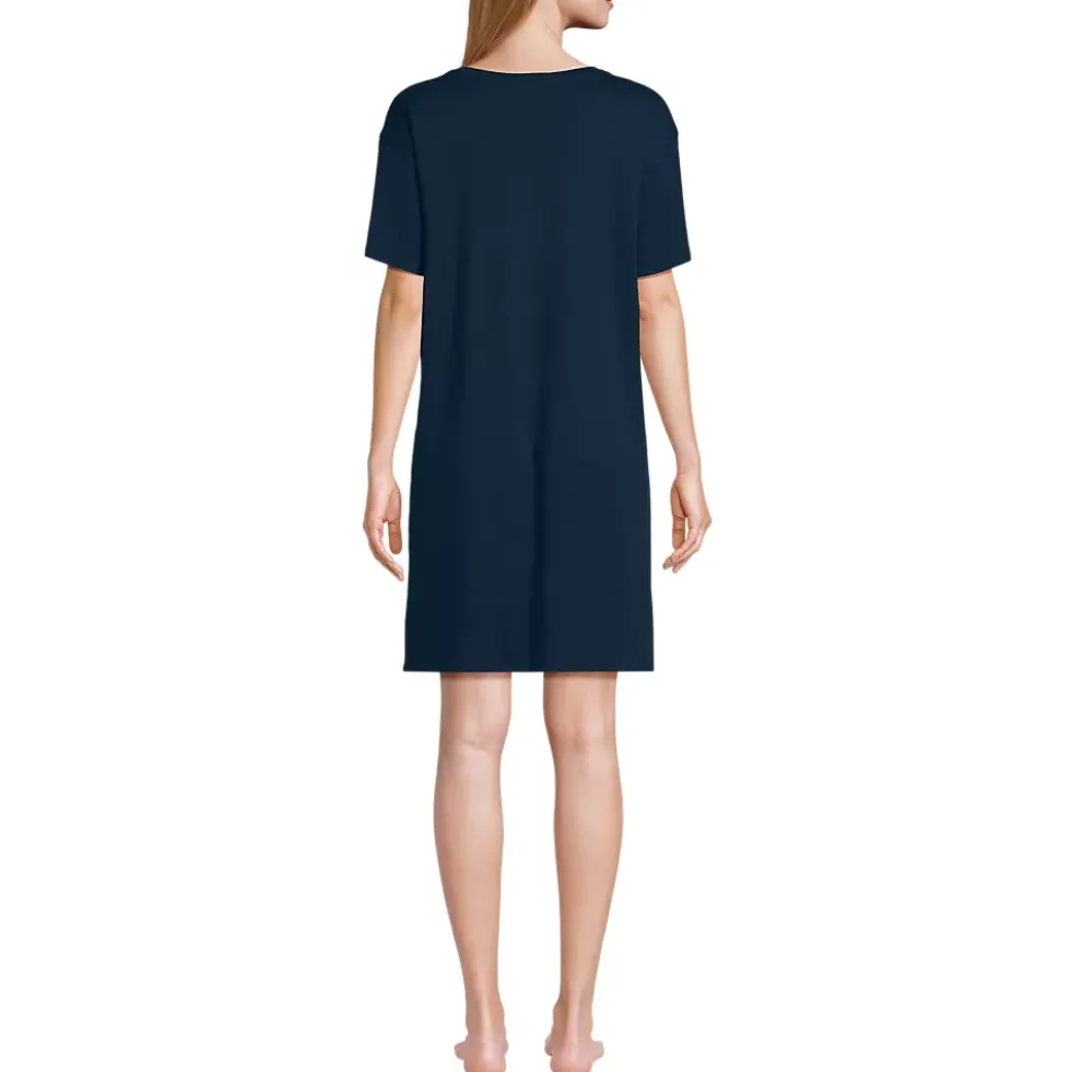Women's Cotton Interlock Relaxed Above the Knee Nightgown
