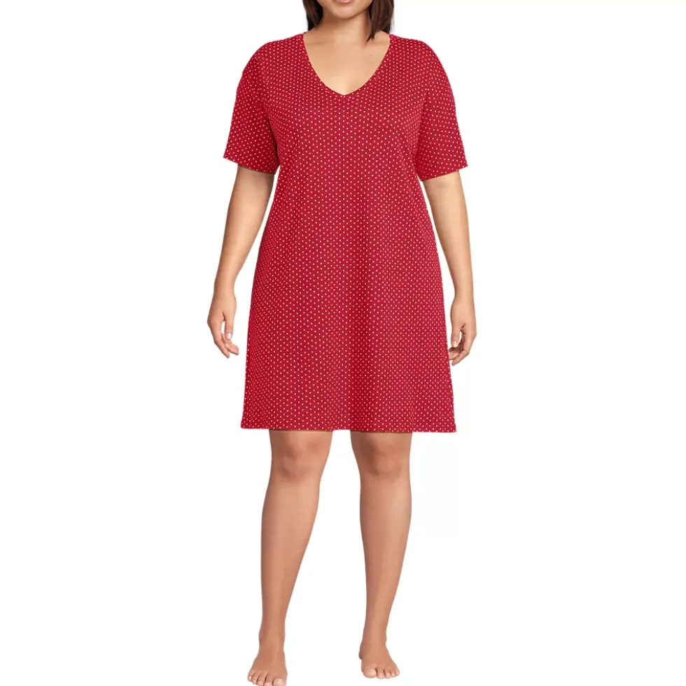 Women's Cotton Interlock Relaxed Above the Knee Nightgown