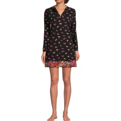 Women's Cotton Jersey Long Sleeve Hooded Swim Cover-up Dress