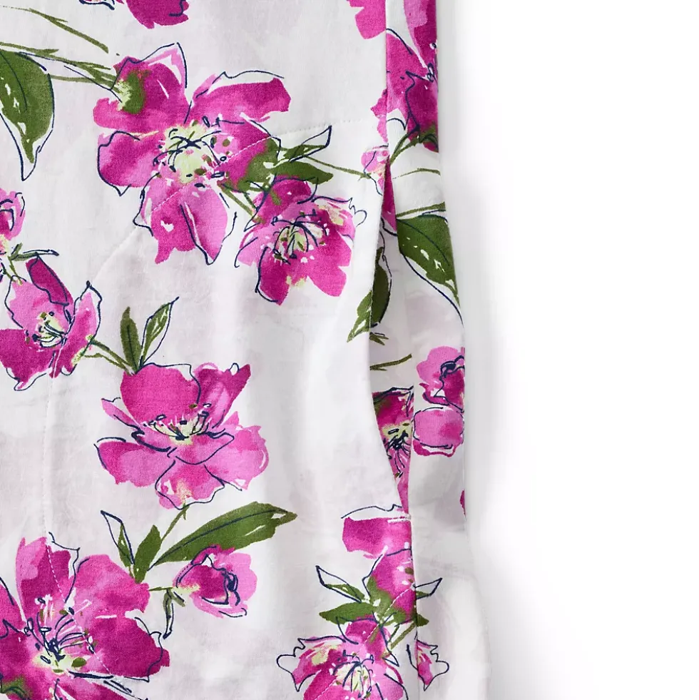 Women's Cotton Jersey Notch Neck Dress