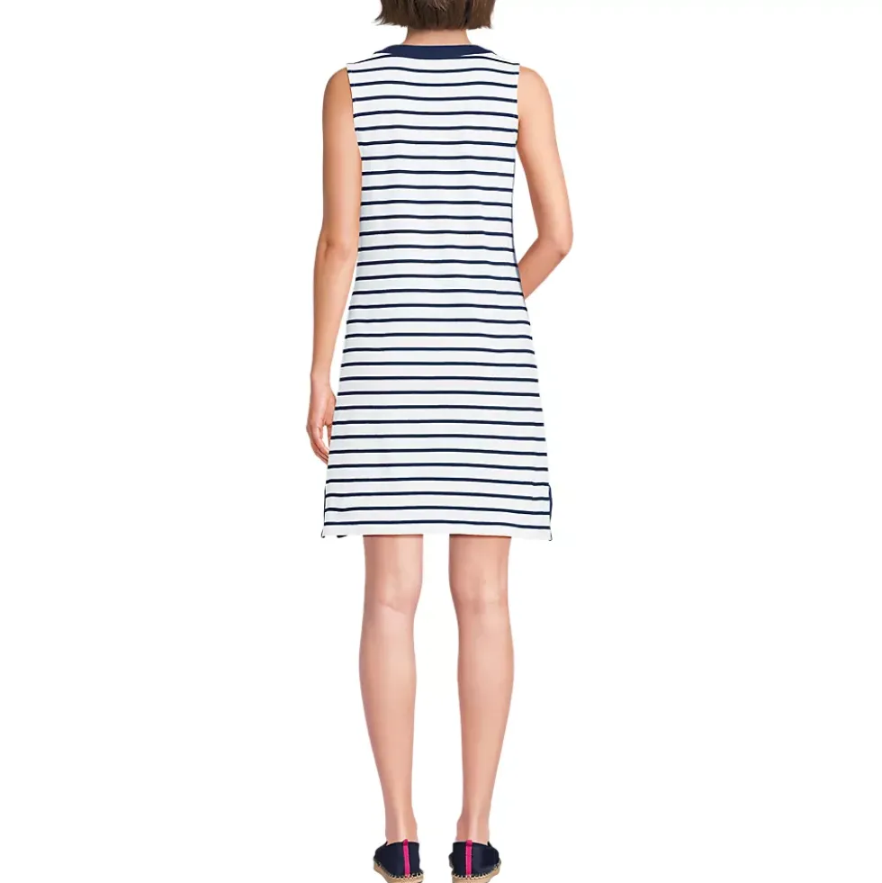 Women's Cotton Jersey Notch Neck Dress