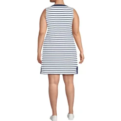 Women's Cotton Jersey Notch Neck Dress