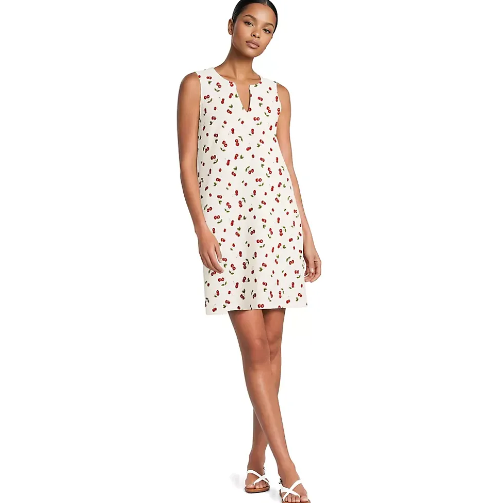 Women's Cotton Jersey Notch Neck Dress