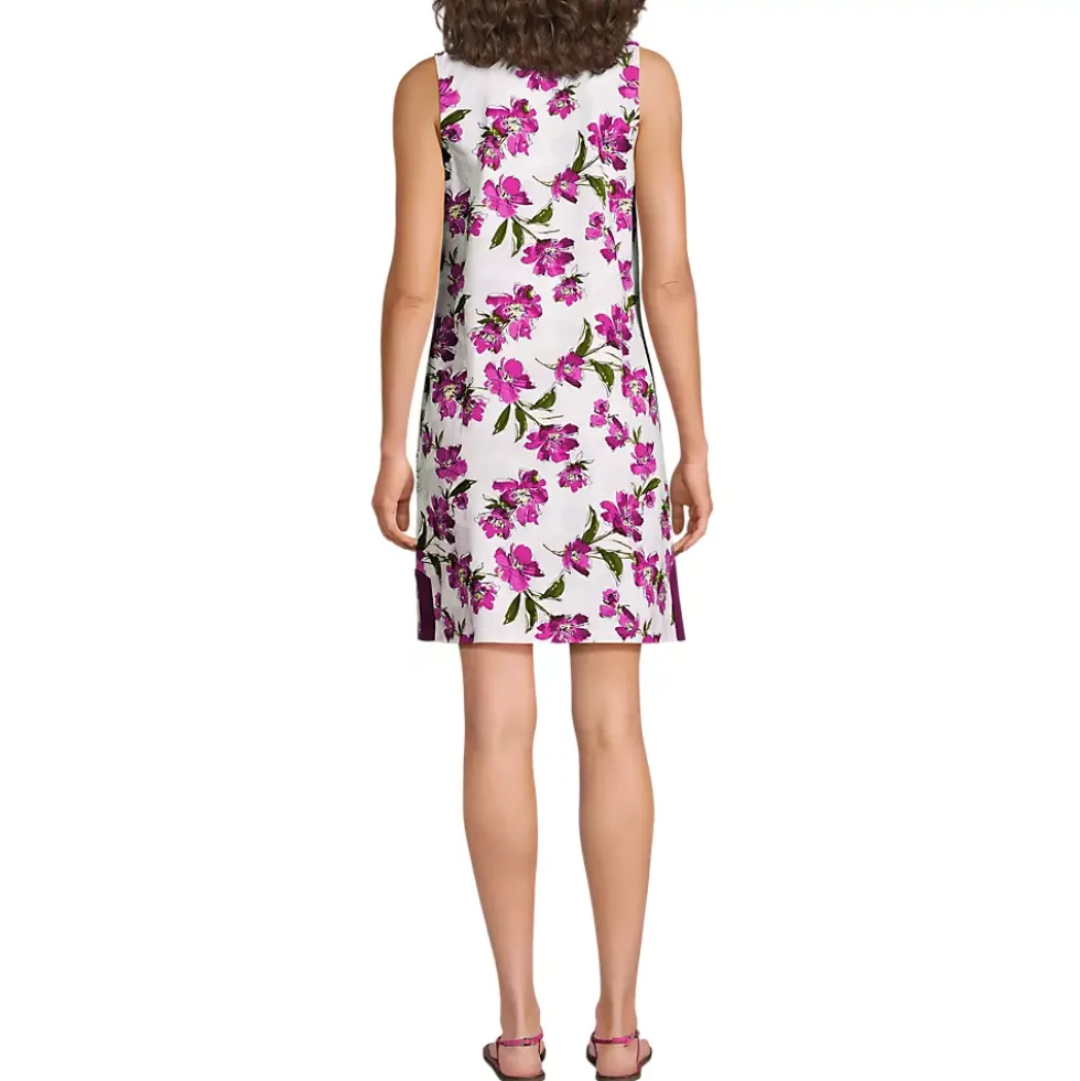 Women's Cotton Jersey Notch Neck Dress