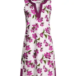Women's Cotton Jersey Notch Neck Dress