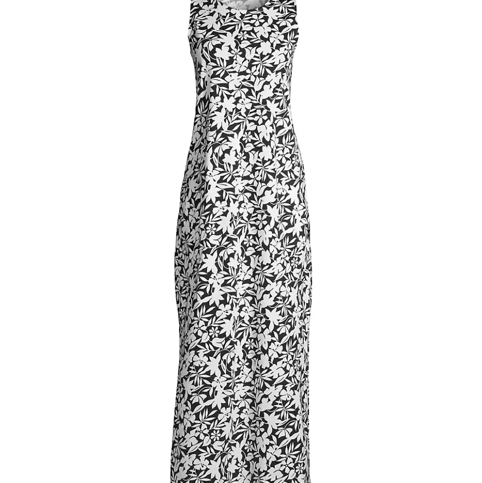 Women's Cotton Jersey Sleeveless Swim Cover-up Maxi Dress