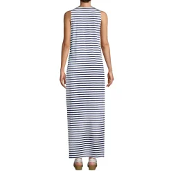 Women's Cotton Jersey Sleeveless Swim Cover-up Maxi Dress