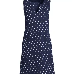 Women's Cotton Jersey Sleeveless Swim Cover-up Dress Print