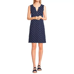 Women's Cotton Jersey Sleeveless Swim Cover-up Dress Print