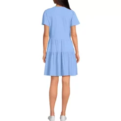 Women's Cotton Jersey Tiered Mini Dress