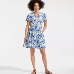 Women's Cotton Jersey Tiered Mini Dress