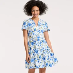 Women's Cotton Jersey Tiered Mini Dress