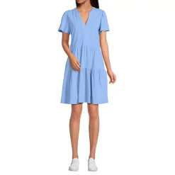 Women's Cotton Jersey Tiered Mini Dress