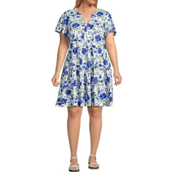 Women's Cotton Jersey Tiered Mini Dress