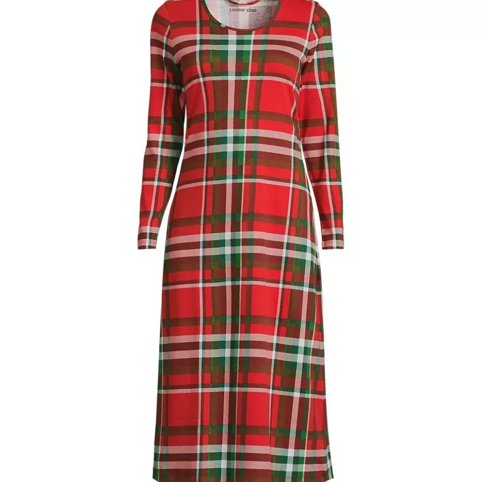 Women's Cotton Long Sleeve Midcalf Nightgown