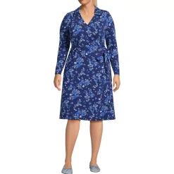 Women's Cotton Modal Collared Wrap Dress