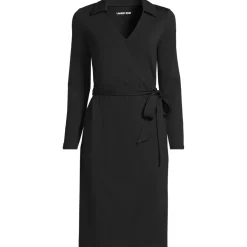Women's Cotton Modal Collared Wrap Dress