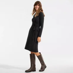 Women's Cotton Modal Collared Wrap Dress