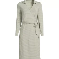 Women's Cotton Modal Collared Wrap Dress