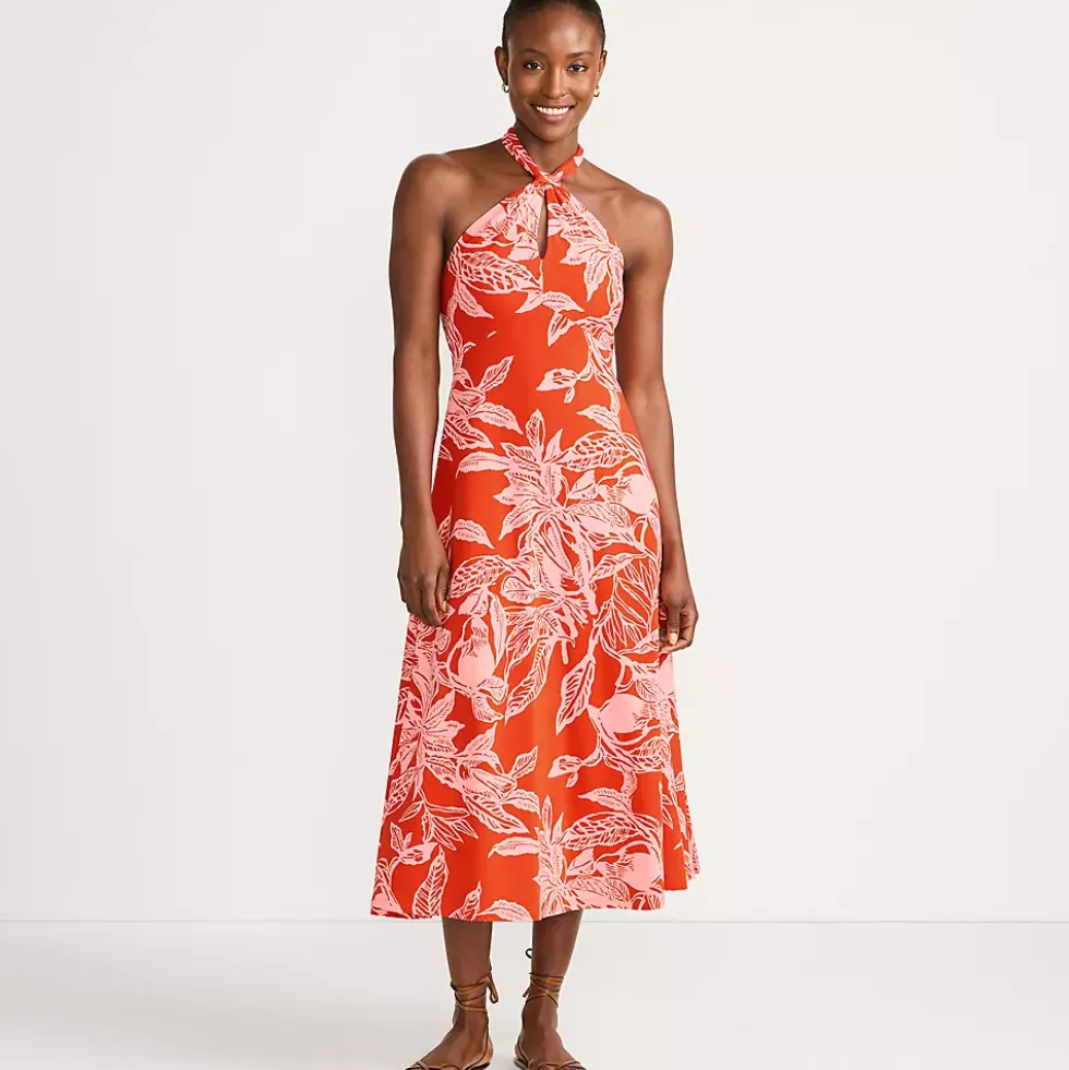 Women's Cotton Modal Halter Midi Dress