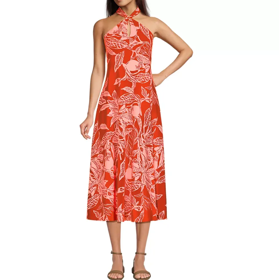 Women's Cotton Modal Halter Midi Dress