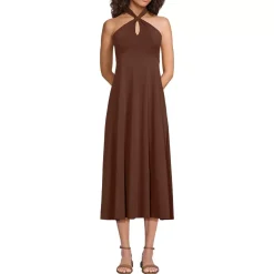 Women's Cotton Modal Halter Midi Dress
