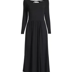 Women's Cotton Modal Off Shoulder Midi Dress