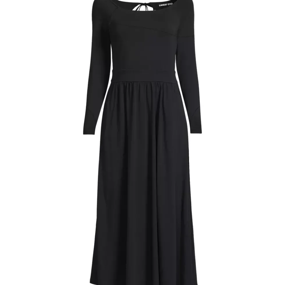 Women's Cotton Modal Off Shoulder Midi Dress