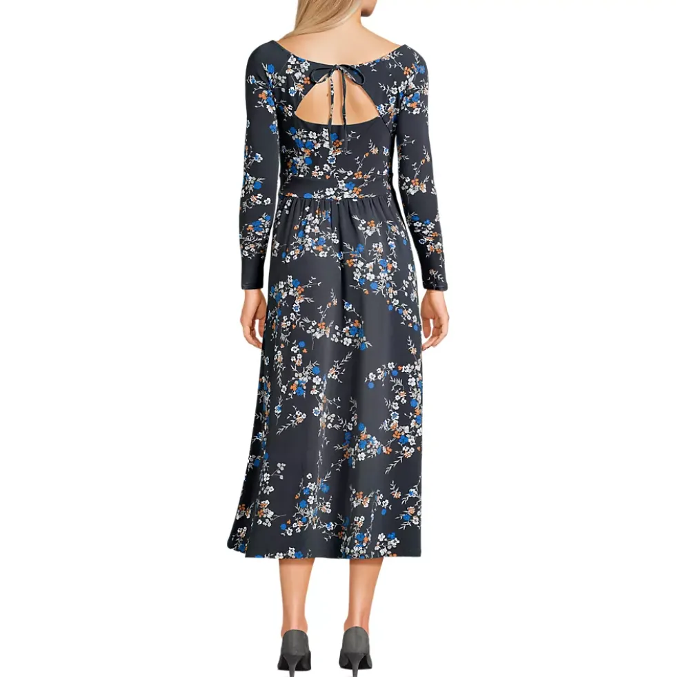 Women's Cotton Modal Off Shoulder Midi Dress